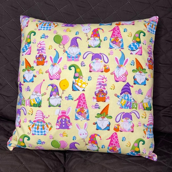 Hand Crafted Other - Hand Crafted Easter Pillow 18”x18” Accent Throw Pillow Decor pink
